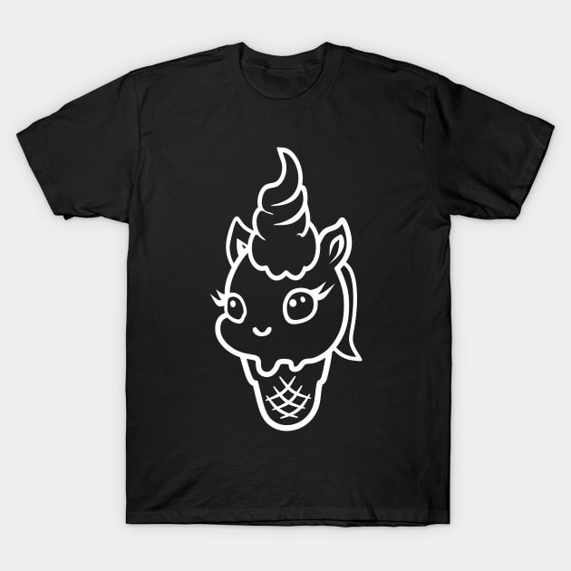 Ice Cream Unicorn T-Shirt by aceofspace